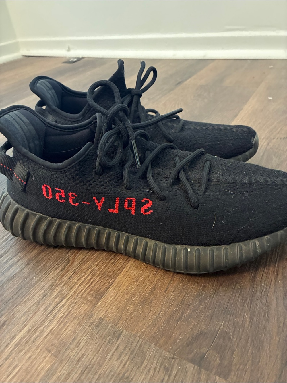Yeezy Boost 350 V2 Black with Red Stripe